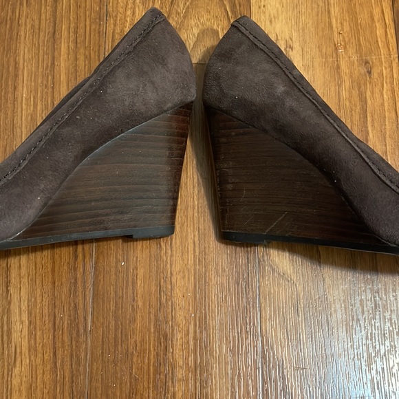 Coach Chocolate Brown Suede Wedges - Picture 3 of 4